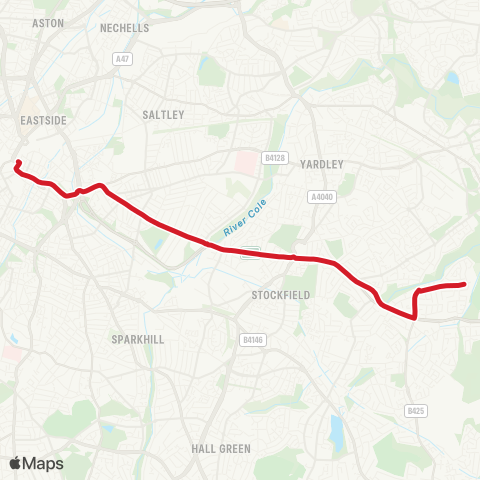 National Express West Midlands  map