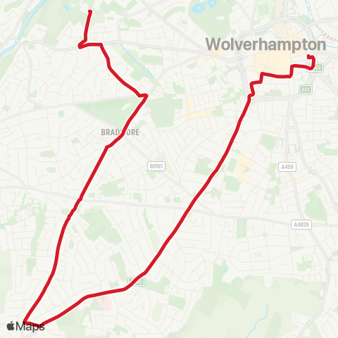 National Express West Midlands  map