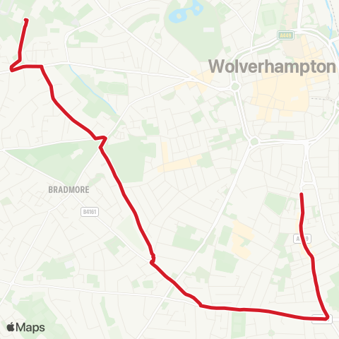 National Express West Midlands  map