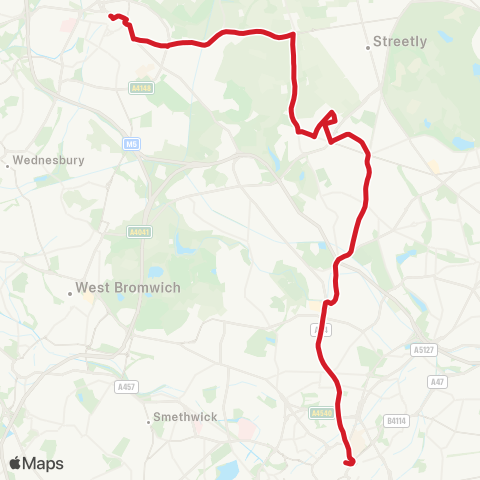 National Express West Midlands  map