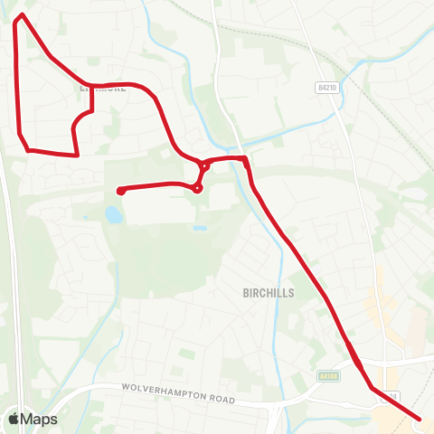 National Express West Midlands  map