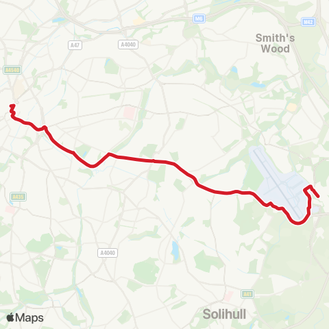 National Express West Midlands  map