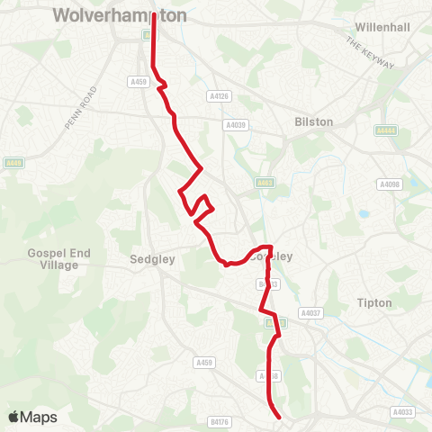 National Express West Midlands Ednam Rd - Wolverhampton Bus Station map