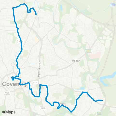 National Express Coventry  map