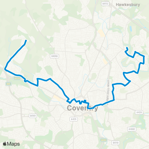 National Express Coventry  map