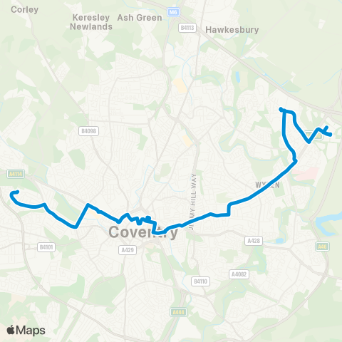 National Express Coventry  map