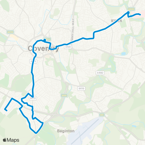 National Express Coventry  map