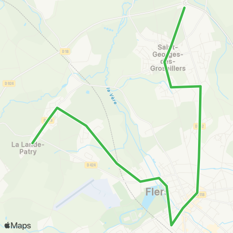 Némus La Lande-Patry Mairie - Saint-Georges-des-Groseillers Essards map