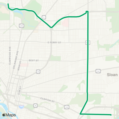 NFTA Bailey East map