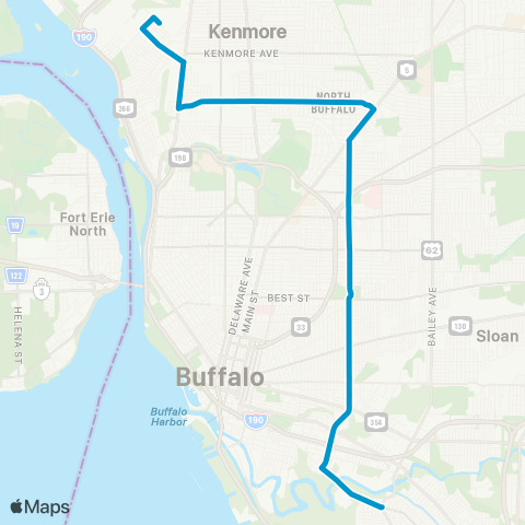 NFTA Fillmore-Hertel map
