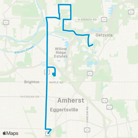 NFTA Niagara Falls Boulevard map