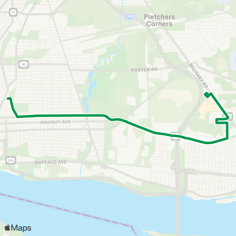 NFTA Pine Avenue map
