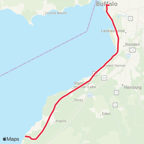 NFTA Evangola State Park map