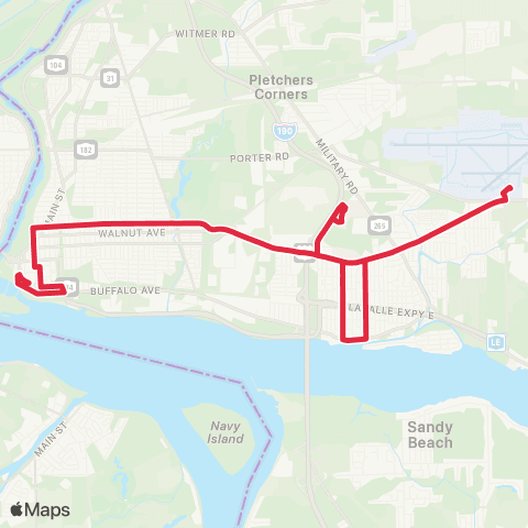 NFTA Niagara Falls Trolley map
