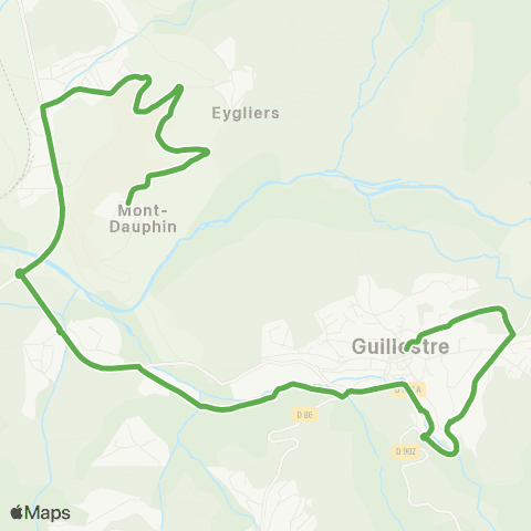 Navettes Guillestrois-Queyras Guillestre - Eygliers - Montdauphin map