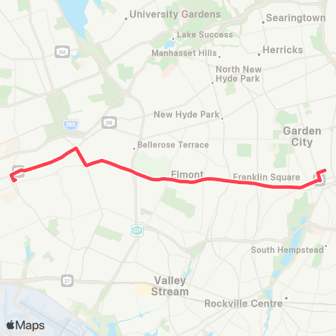 NICE Bus Hempstead Tp Express map
