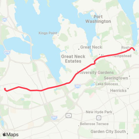 NICE Bus Northern Bl Express map