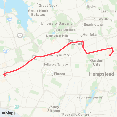 NICE Bus Hillside Av Express map