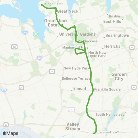 NICE Bus Franklin Av / New Hyde Park Rd map
