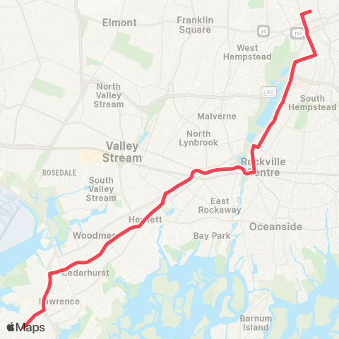 NICE Bus W Broadway Express map