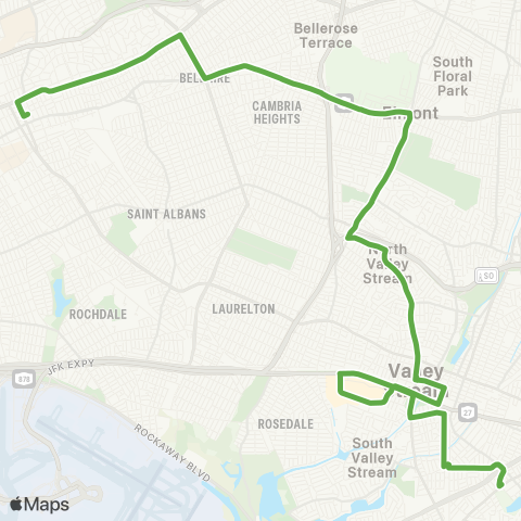 NICE Bus Elmont Rd / Central Av map