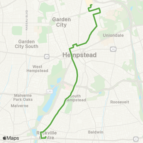 NICE Bus Hempstead Av / Franklin St map