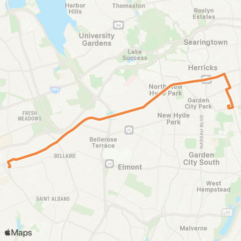 NICE Bus Hillside Av Local map