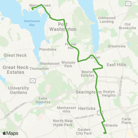 NICE Bus Willis Av / Pt Washington Bl map