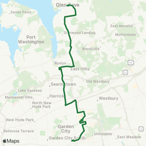 NICE Bus Roslyn Rd / Glen Cove Rd map