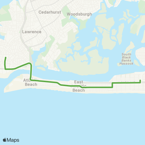 NICE Bus Long Beach Loop map