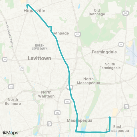 NICE Bus Broadway / Hicksville Rd map