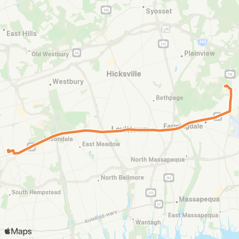 NICE Bus Hempstead Tp map