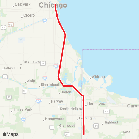 South Shore Line Monon Corridor map