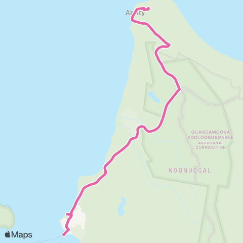 Translink North Stradbroke Island N Stradbroke Island (Amity Point - Dunwich) map