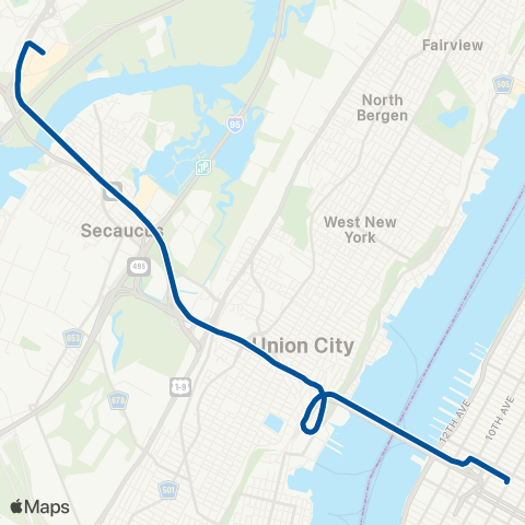 NJ Transit American Dream - New York map