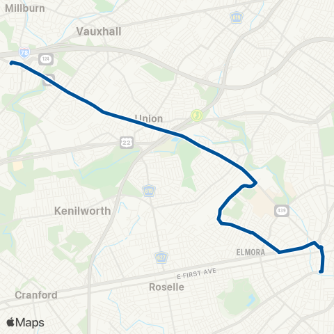 NJ Transit Morris Avenue map