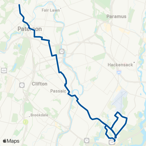 NJ Transit Haledon - Paterson - East Rutherford map