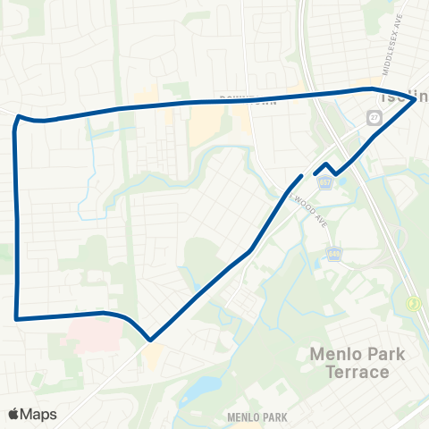 NJ Transit Metropark - JFK Hospital map