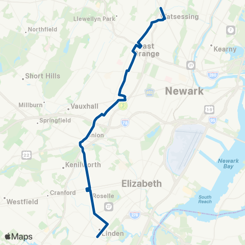 NJ Transit Stuyvesant Crosstown map