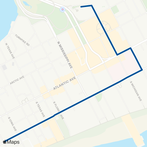 NJ Transit A.C.Rail - Tropicana map