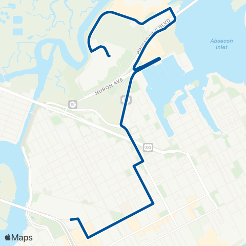 NJ Transit A.C. Rail - Marina Casinos map