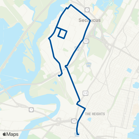NJ Transit Jersey City - Journal Square - Secaucus map
