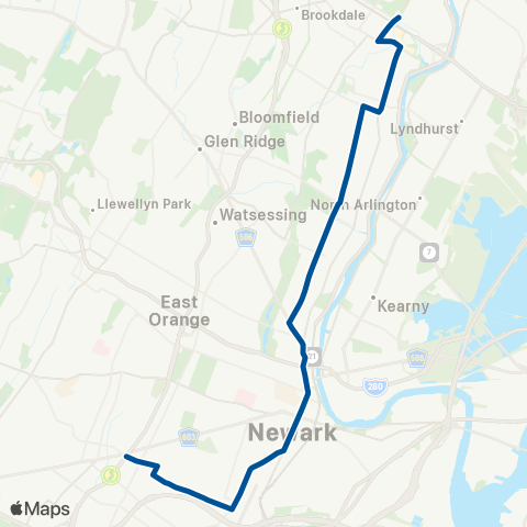 NJ Transit Mount Prospect map