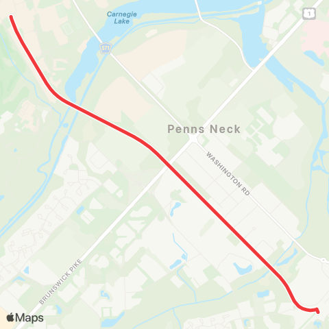 NJ Transit The Dinky (Princeton Shuttle) map