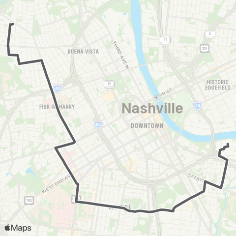 WeGo Public Transit Midtown map