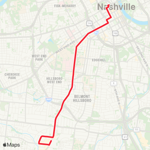 WeGo Public Transit Hillsboro map