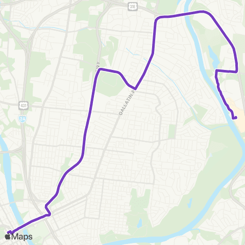 WeGo Public Transit Opry Mills map