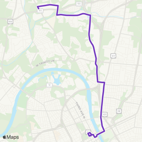 WeGo Public Transit Golden Valley map