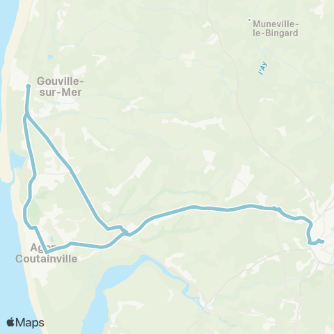 Nomad Car Région Coutances <> les Plages map