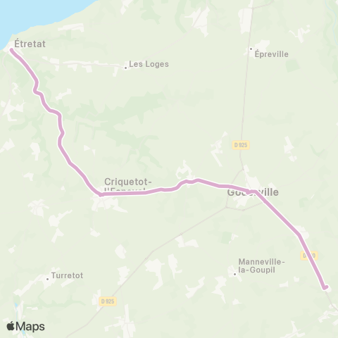 Nomad Car Région Paris <> Bréauté <> Étretat map